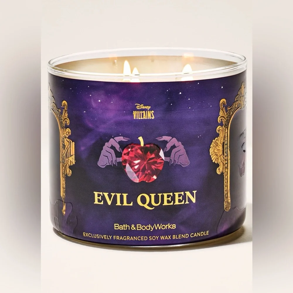 Bath & Body Works Disney Evil Queen 3-Wick Candle – New, Dark Apple Vanilla